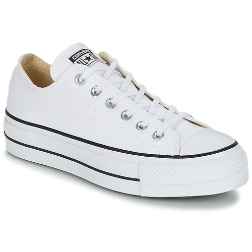 Converse Chuck Taylor All Star Lift Clean Ox Core Canvas Hvid Gratis fragt | Spartoo.dk ! - Lave sneakers 619,00 Kr