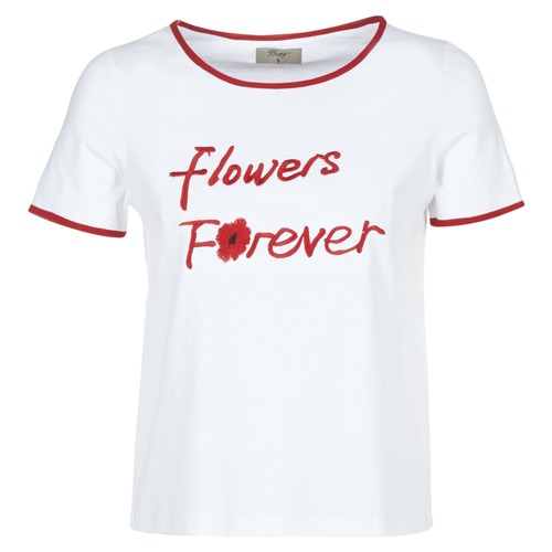 textil Dame T-shirts m. korte ærmer Betty London INNATIMBI Hvid / Rød