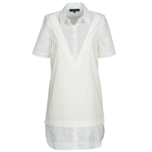 textil Dame Korte kjoler American Retro CHARLOTTE Hvid