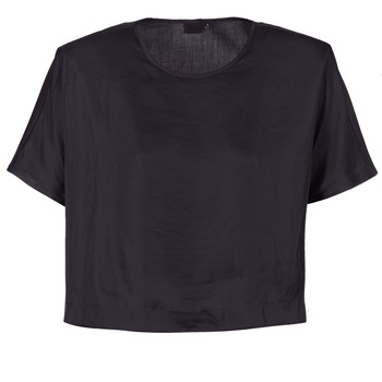 textil Dame Toppe / Bluser G-Star Raw COLLYDE WOVEN TEE Sort