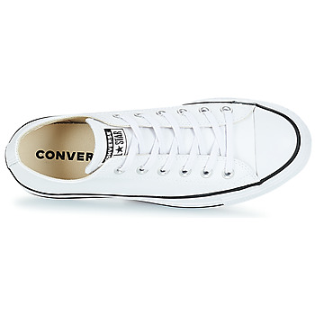 Converse CHUCK TAYLOR ALL STAR LIFT CLEAN OX LEATHER Hvid