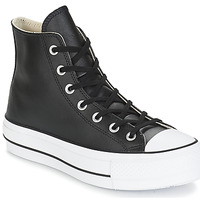 Sko Dame Høje sneakers Converse CHUCK TAYLOR ALL STAR LIFT CLEAN LEATHER HI Sort