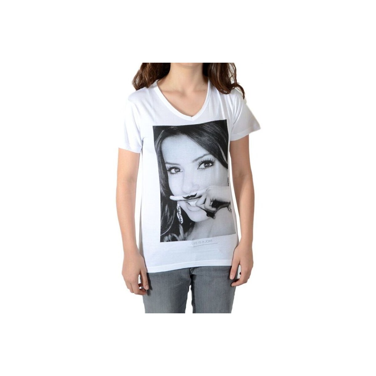 textil Pige T-shirts m. korte ærmer Eleven Paris 40297 Hvid