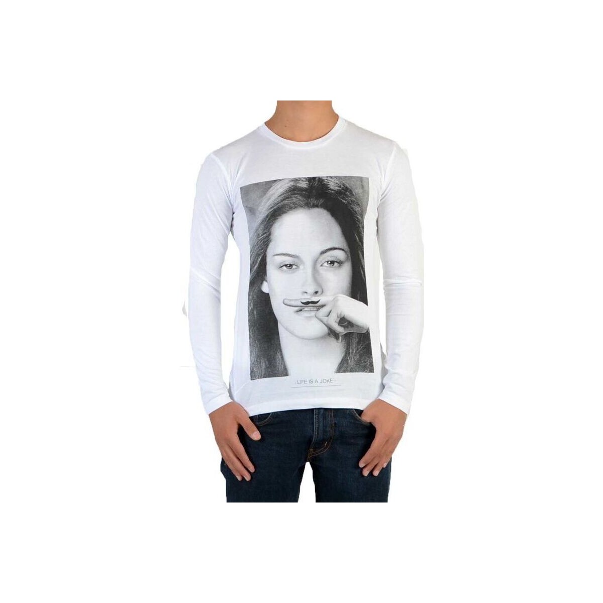 textil Pige Langærmede T-shirts Eleven Paris 34577 Hvid