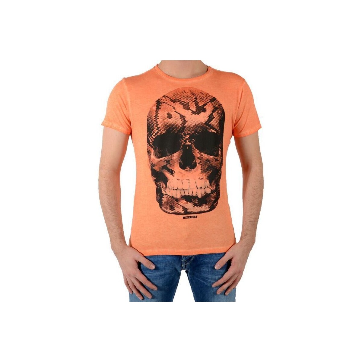 textil Herre T-shirts m. korte ærmer Japan Rags 38860 Orange