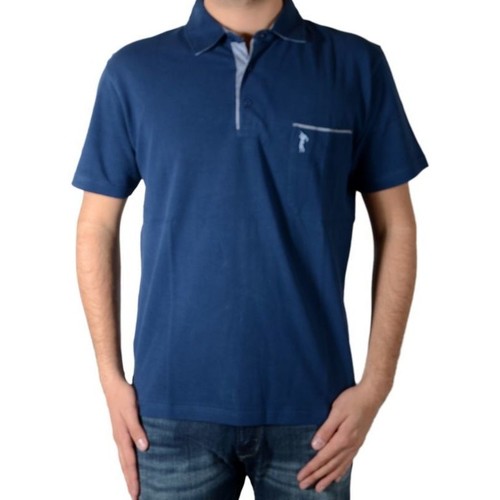 textil Herre Polo-t-shirts m. korte ærmer Marion Roth 56010 Blå