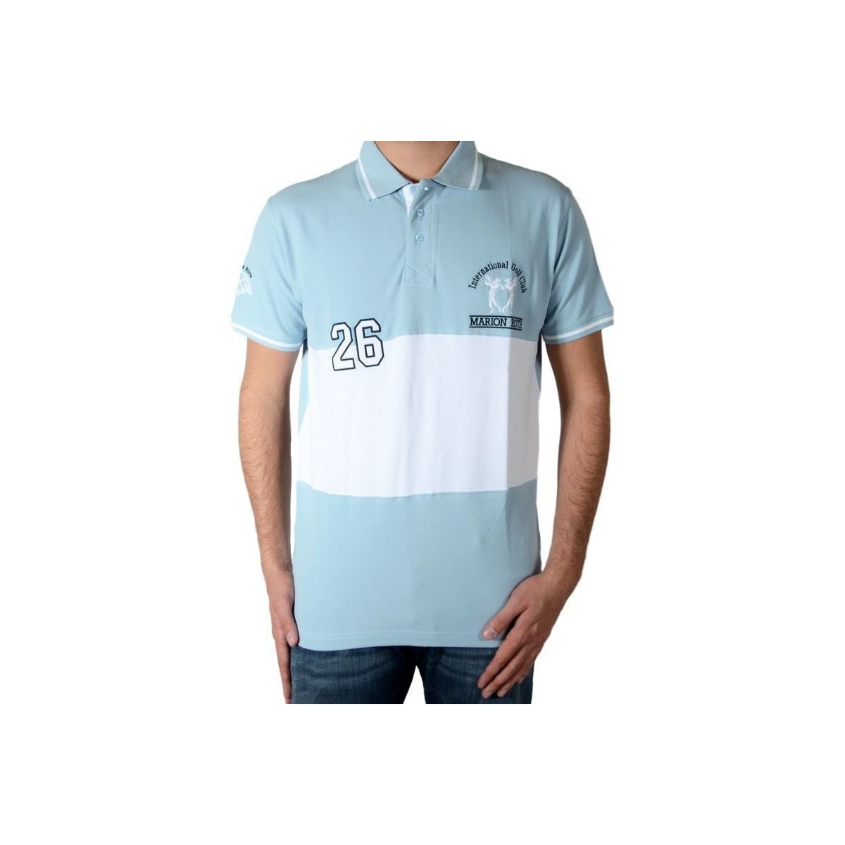 textil Herre Polo-t-shirts m. korte ærmer Marion Roth 55907 Blå