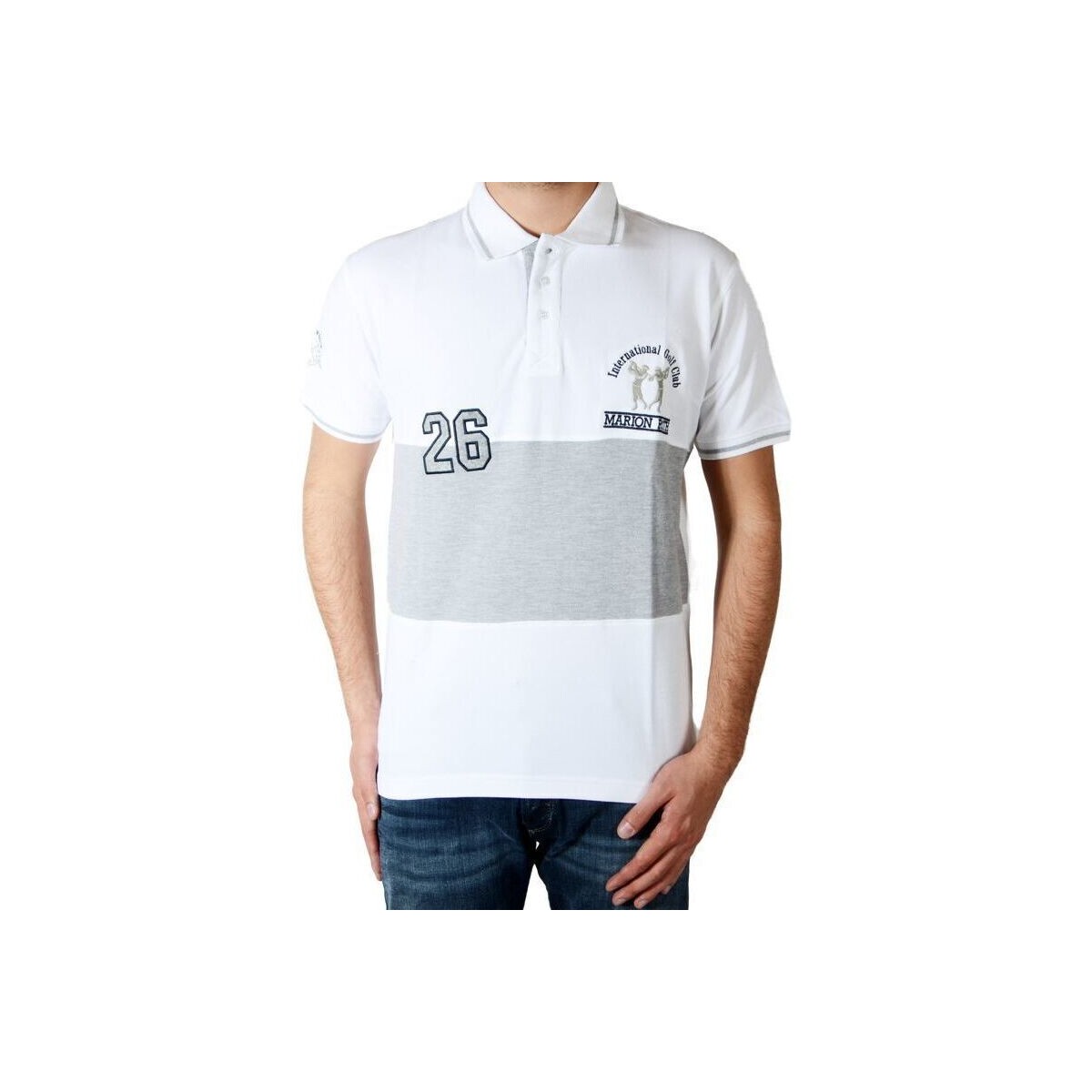 textil Herre Polo-t-shirts m. korte ærmer Marion Roth 55874 Grå