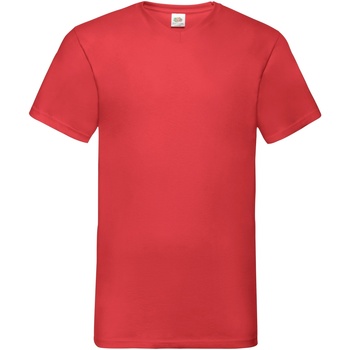 textil Herre T-shirts m. korte ærmer Fruit Of The Loom 61066 Rød