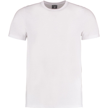 textil Herre Langærmede T-shirts Kustom Kit KK504 Hvid