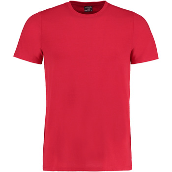 textil Herre Langærmede T-shirts Kustom Kit KK504 Rød