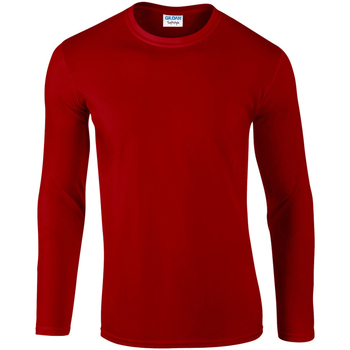 textil Herre Langærmede T-shirts Gildan 64400 Rød