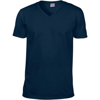 textil Herre T-shirts m. korte ærmer Gildan 64V00 Blå