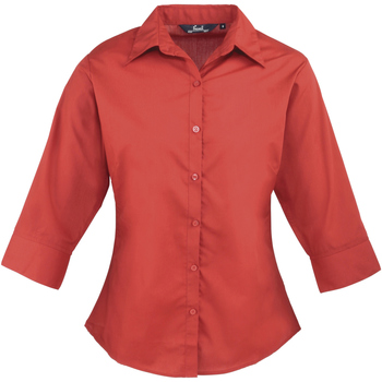 textil Dame Skjorter / Skjortebluser Premier Poplin Red