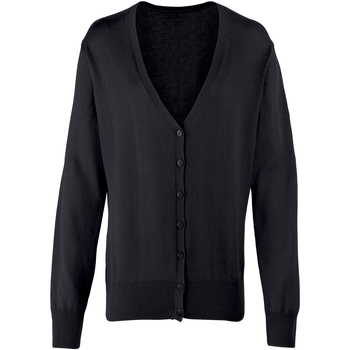 textil Dame Veste / Cardigans Premier Button Through Black