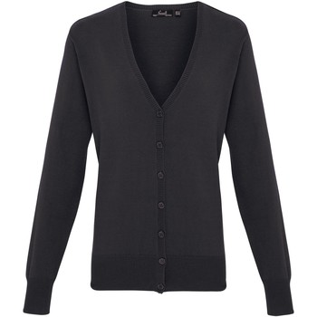 textil Dame Veste / Cardigans Premier Button Through Charcoal