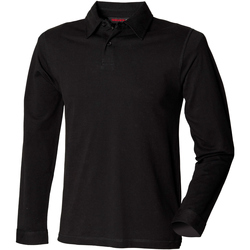 textil Herre Polo-t-shirts m. lange ærmer Skinni Fit SFM44 Black