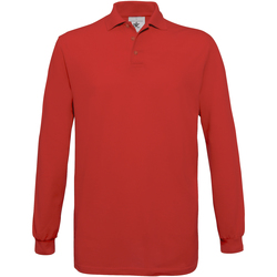 textil Herre Polo-t-shirts m. lange ærmer B And C PU414 Red