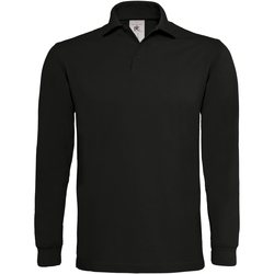 textil Herre Polo-t-shirts m. lange ærmer B And C PU423 Black