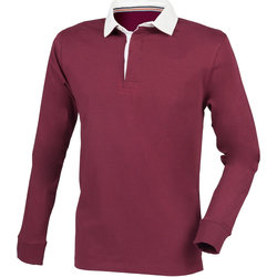 textil Herre Polo-t-shirts m. lange ærmer Front Row FR104 Burgundy