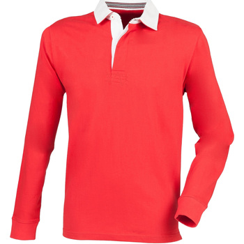 textil Herre Polo-t-shirts m. lange ærmer Front Row FR104 Red