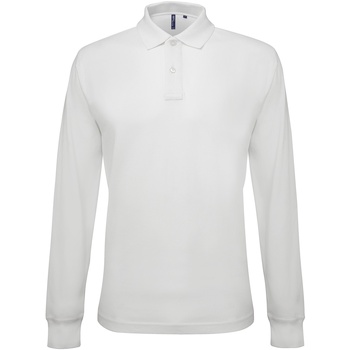 textil Herre Polo-t-shirts m. lange ærmer Asquith & Fox AQ030 Hvid