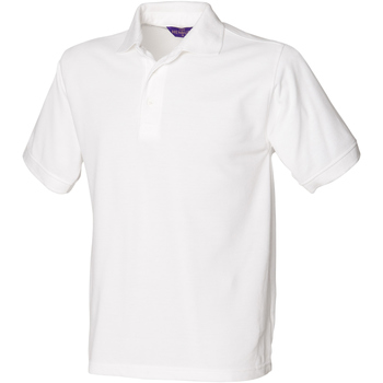 textil Herre Polo-t-shirts m. korte ærmer Henbury HB400 Hvid