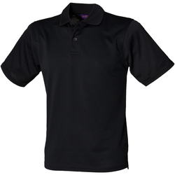 textil Herre Polo-t-shirts m. korte ærmer Henbury HB475 Black