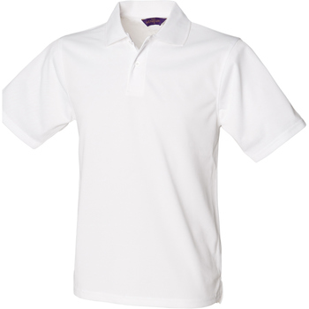 textil Herre Polo-t-shirts m. korte ærmer Henbury HB475 Hvid