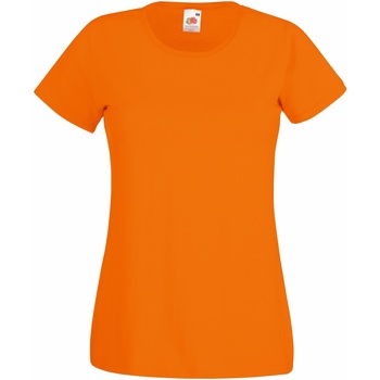 textil Dame T-shirts m. korte ærmer Fruit Of The Loom 61372 Orange