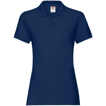 textil Dame Polo-t-shirts m. korte ærmer Fruit Of The Loom 63030 Blå