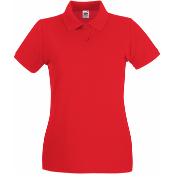 textil Dame Polo-t-shirts m. korte ærmer Fruit Of The Loom 63030 Rød