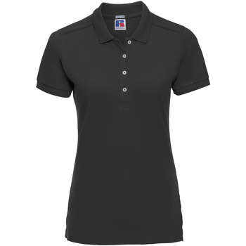 textil Dame Polo-t-shirts m. korte ærmer Russell 566F Sort