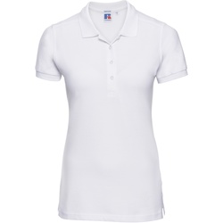 textil Dame Polo-t-shirts m. korte ærmer Russell 566F White