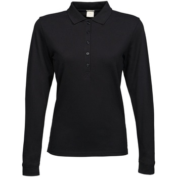 textil Dame Polo-t-shirts m. lange ærmer Tee Jays TJ146 Black