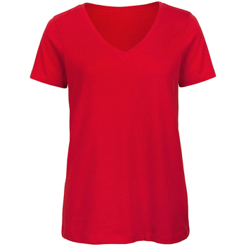 textil Dame T-shirts m. korte ærmer B And C Organic Rød
