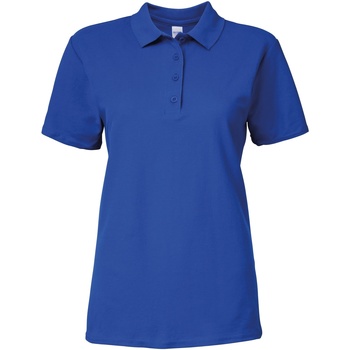 textil Dame Polo-t-shirts m. korte ærmer Gildan 64800L Blå