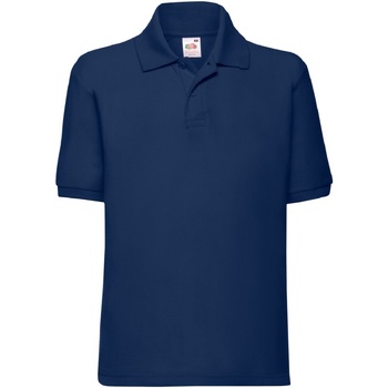 textil Dreng Polo-t-shirts m. korte ærmer Fruit Of The Loom 63417 Blå