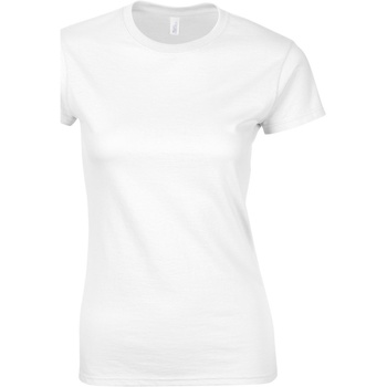 textil Dame T-shirts m. korte ærmer Gildan Soft Hvid