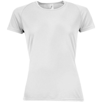 textil Dame T-shirts m. korte ærmer Sols 01159 Hvid