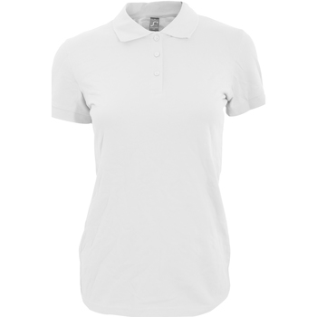 textil Dame Polo-t-shirts m. korte ærmer Sols 11347 Hvid
