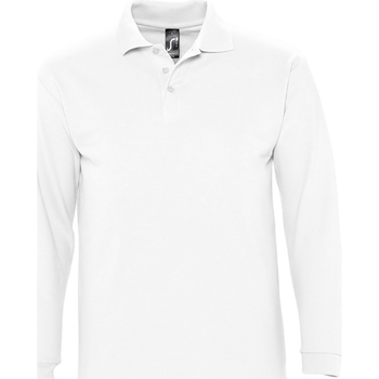 textil Herre Polo-t-shirts m. lange ærmer Sols 11353 Hvid