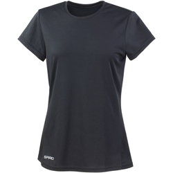 textil Dame T-shirts m. korte ærmer Spiro S253F Black