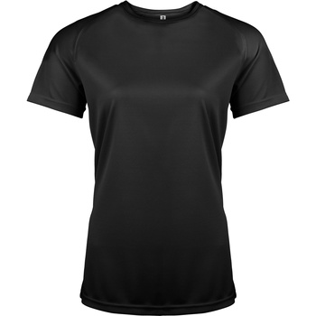 textil Dame T-shirts m. korte ærmer Kariban Proact PA439 Black