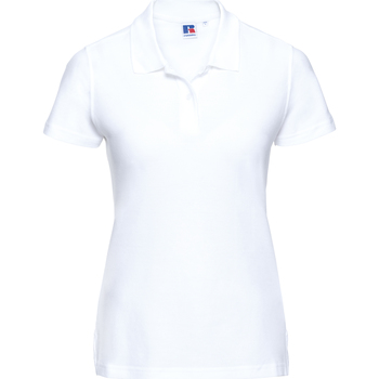 textil Dame Polo-t-shirts m. korte ærmer Russell J577F Hvid