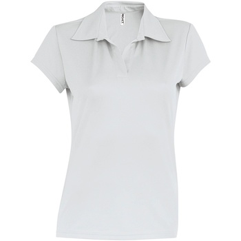 textil Dame Polo-t-shirts m. korte ærmer Kariban Proact PA483 Hvid