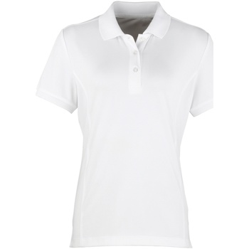 textil Dame Polo-t-shirts m. korte ærmer Premier PR616 Hvid
