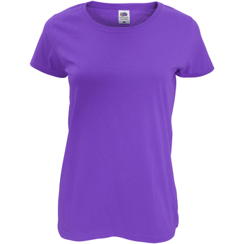 textil Dame T-shirts m. korte ærmer Fruit Of The Loom 61420 Violet