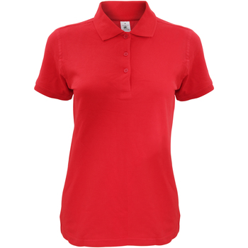 textil Dame Polo-t-shirts m. korte ærmer B And C Safran Rød