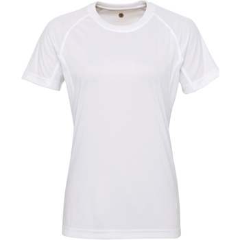 textil Dame T-shirts m. korte ærmer Tridri Panelled Hvid